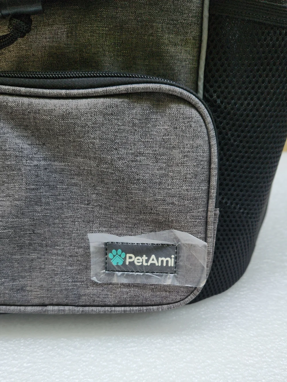Pet Ami Gray Small Pet Backpack Carrier with Mesh Ventilation